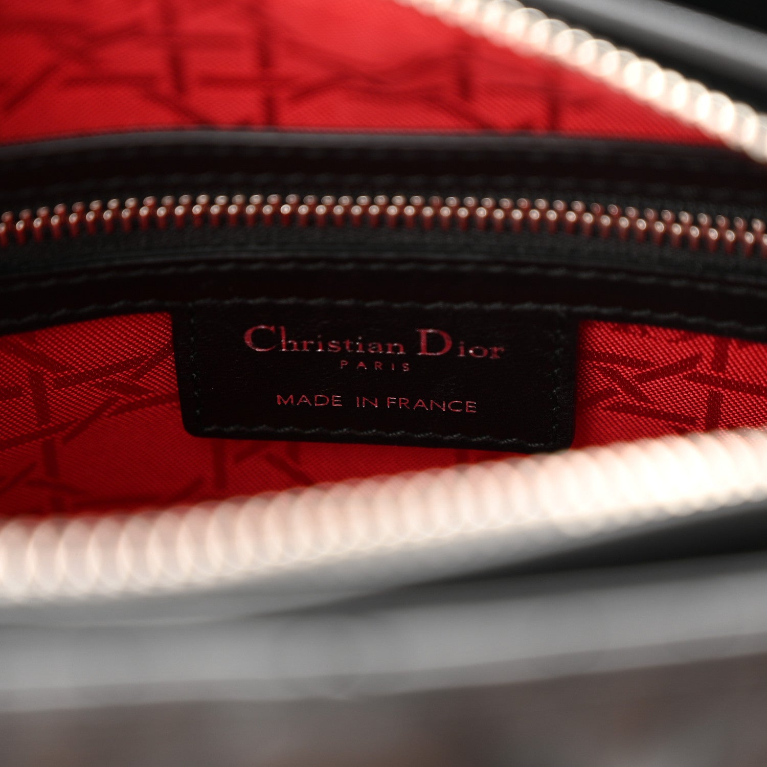 Christian Dior Lambskin Cannage Medium Lady Dior Black 6 of 11