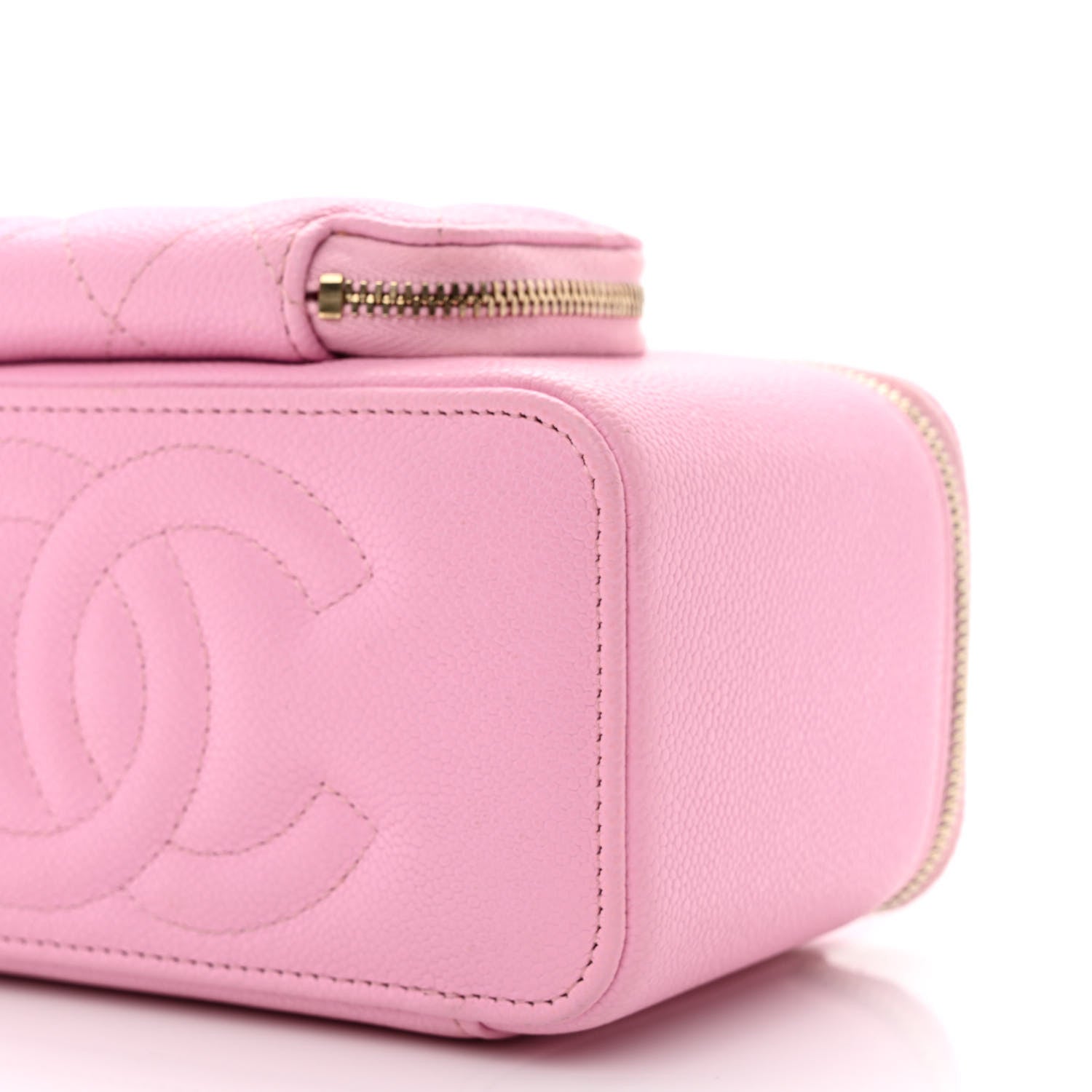 Chanel Caviar Quilted Top Handle Pocket Vanity Case Lilac 10 of 14