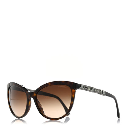 Chanel Crystal Baguette Cat Eye Bijou Sunglasses 5307-B Tortoise 1 of 8