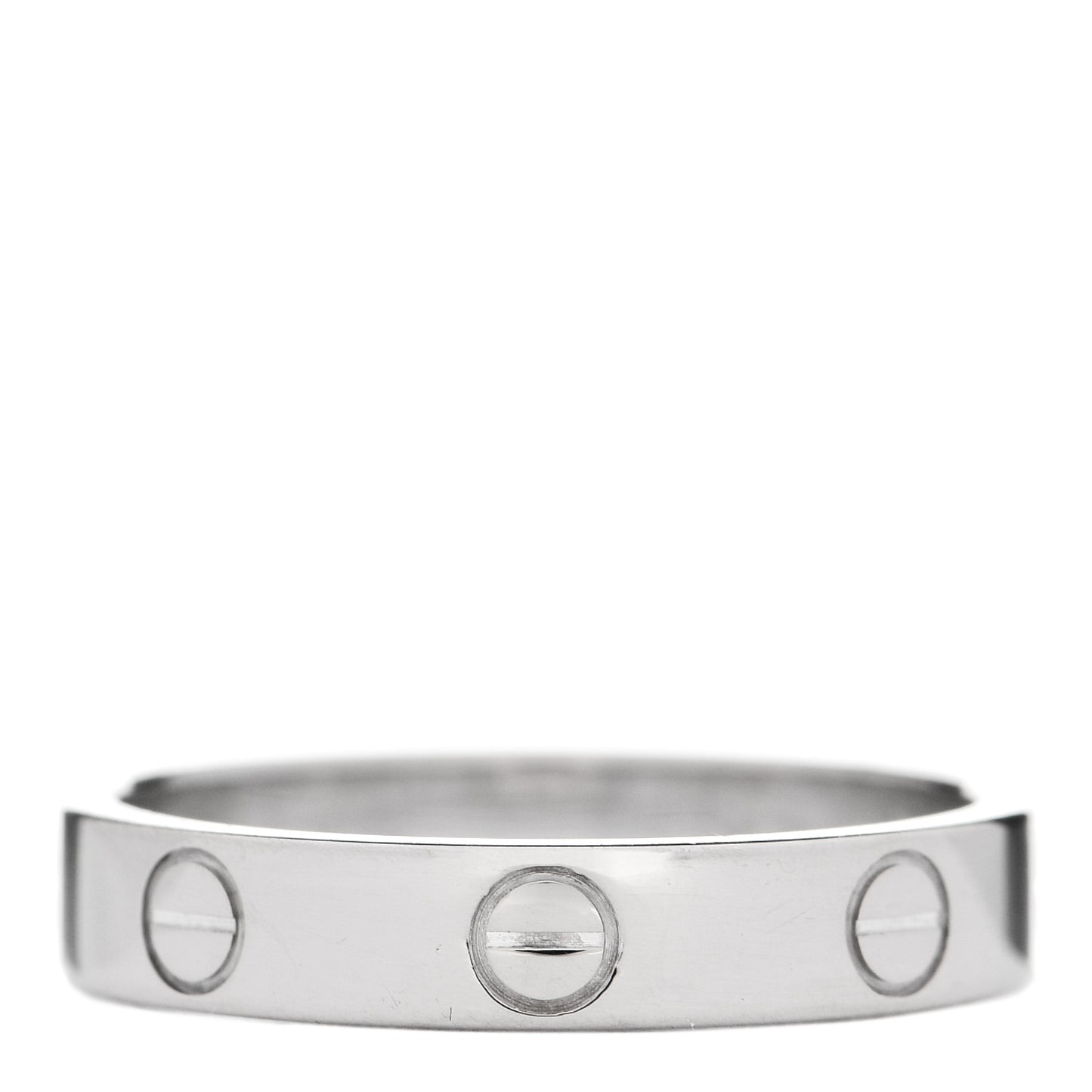 18K White Gold 3.5mm LOVE Wedding Band Ring 52 6