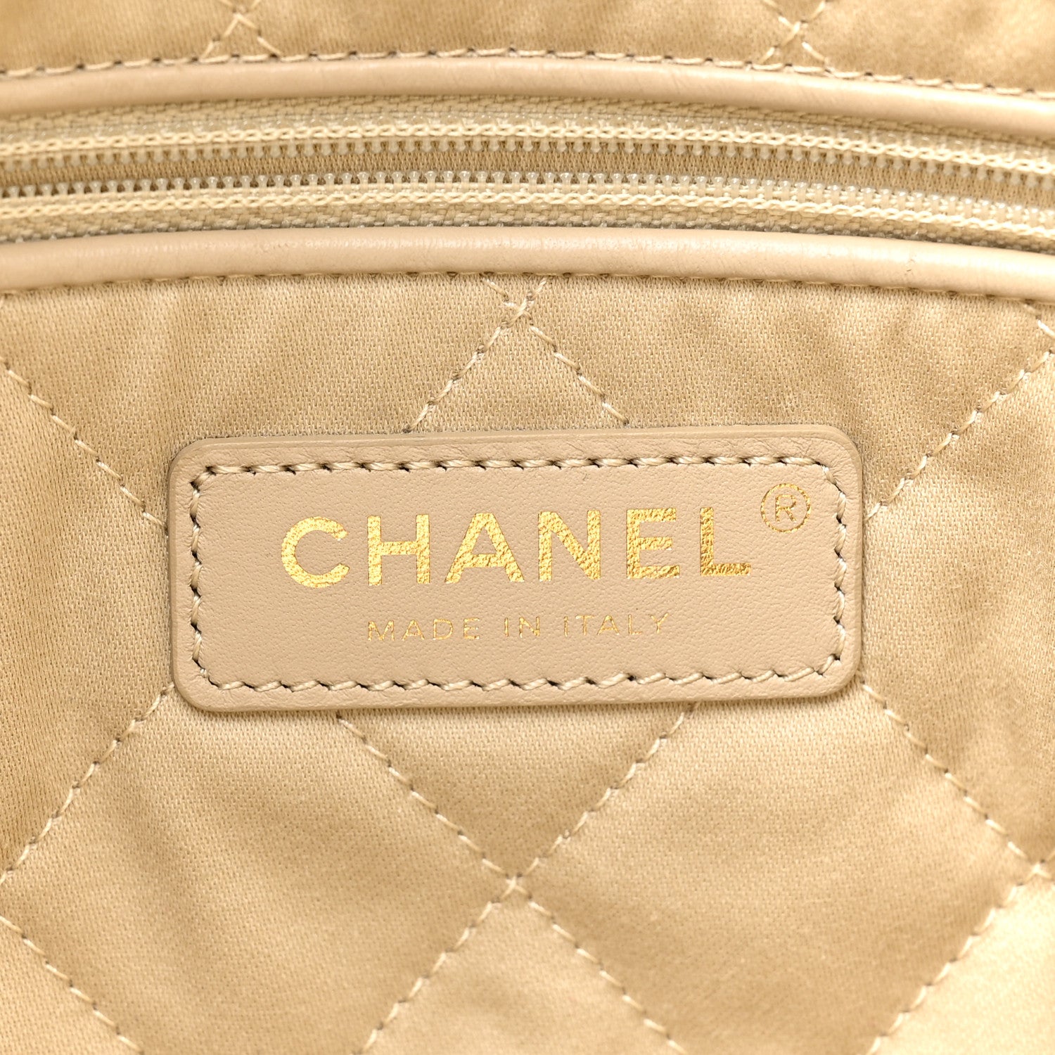 Chanel Metallic Calfskin Quilted Small Chanel 22 Light Gold 8 of 11