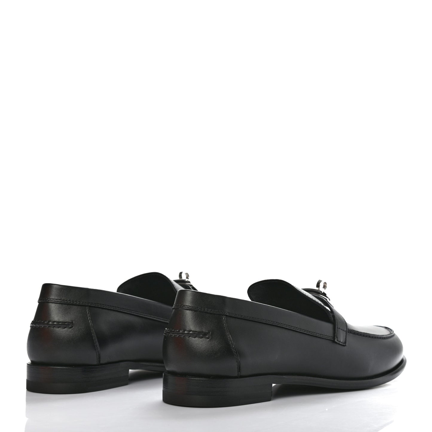 Calfskin Womens Destin Loafer 38.5 Black