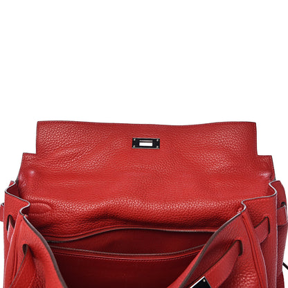Hermes Taurillon Clemence Retourne Kelly 35 Rouge Garance 16 of 35