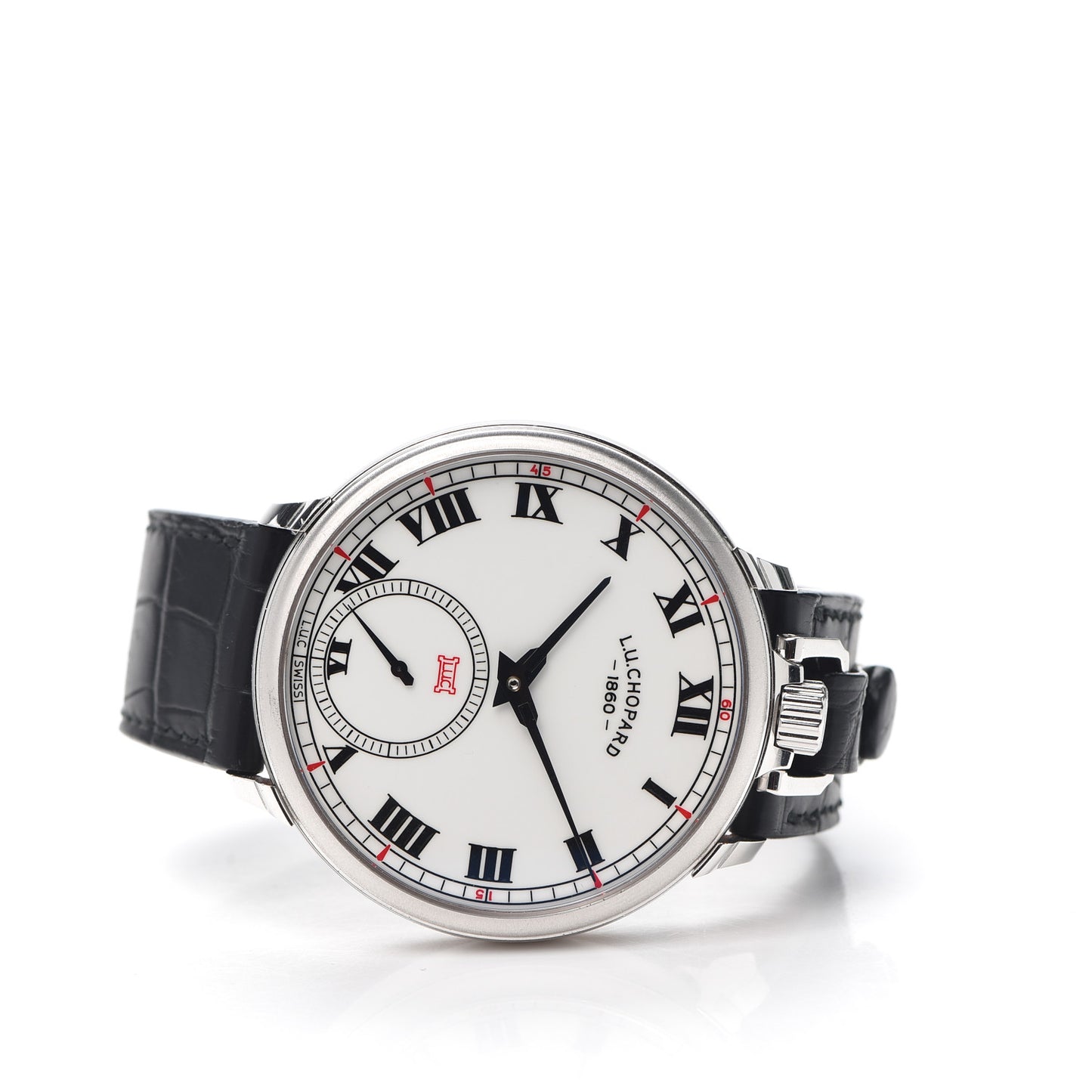 18K White Gold Alligator 49mm L.U.C. Louis-Ulysse The Tribute Manual Winding Watch