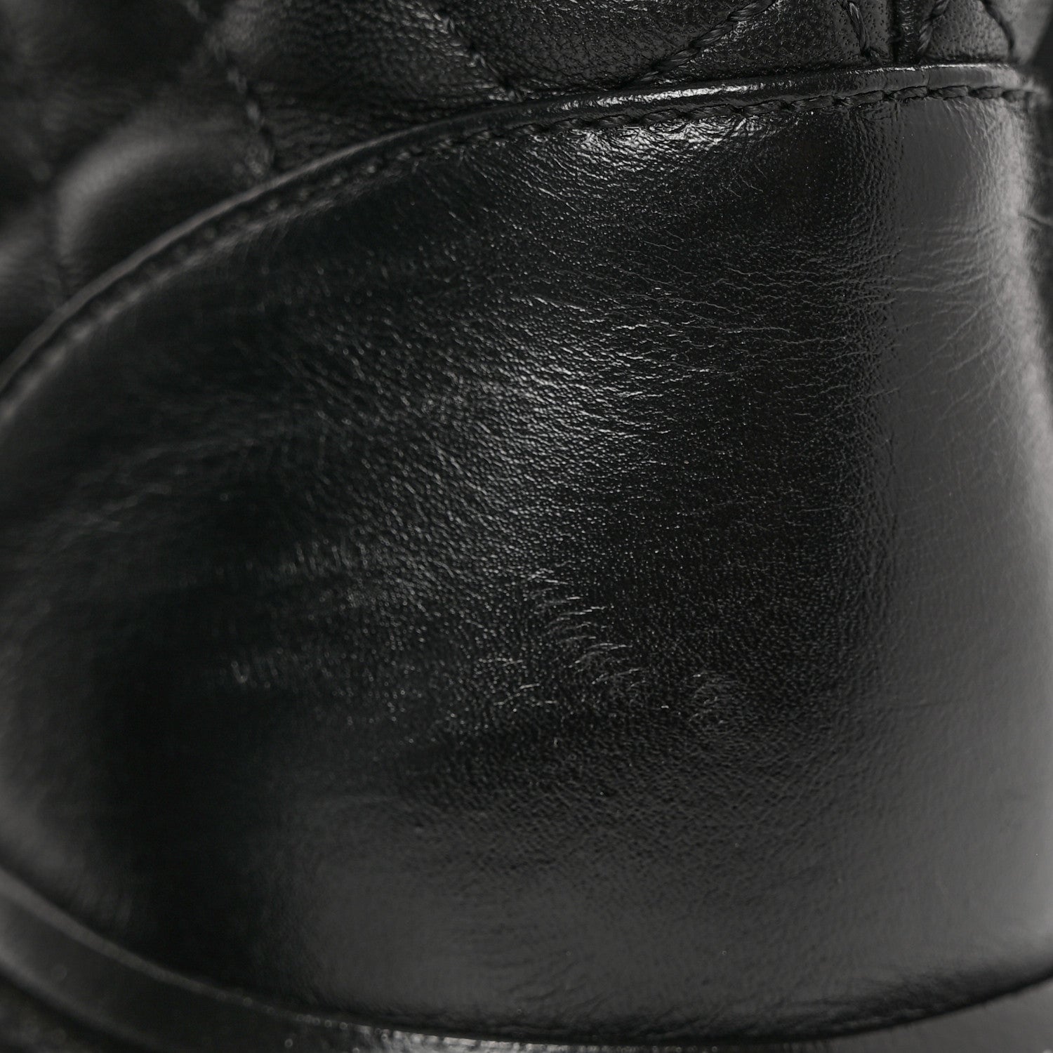 Chanel Shiny Lambskin Quilted Lace Up Combat Boots 37 Black 11 of 12
