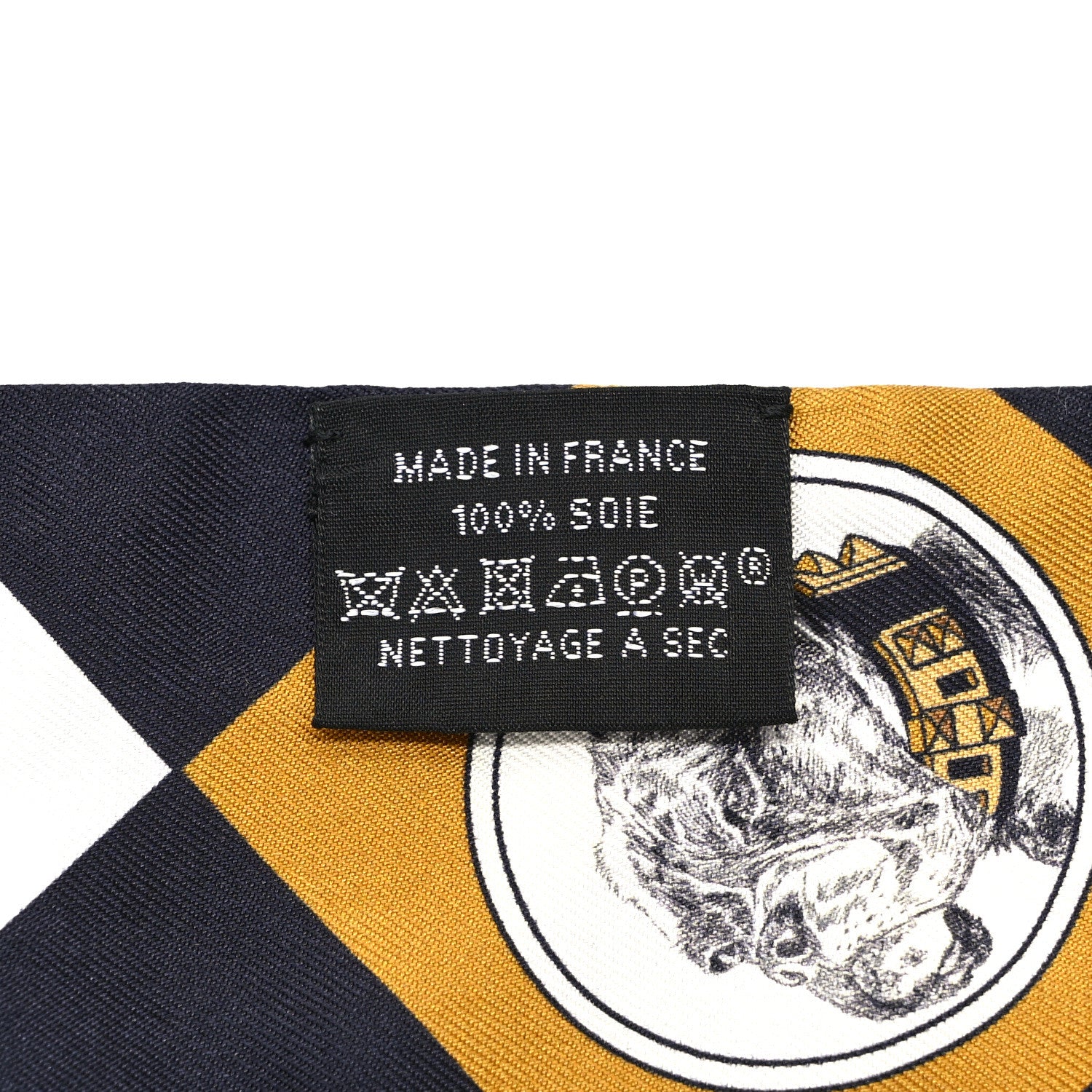 Hermes Silk Colliers et Chiens Twilly Black Gold White 4 of 4