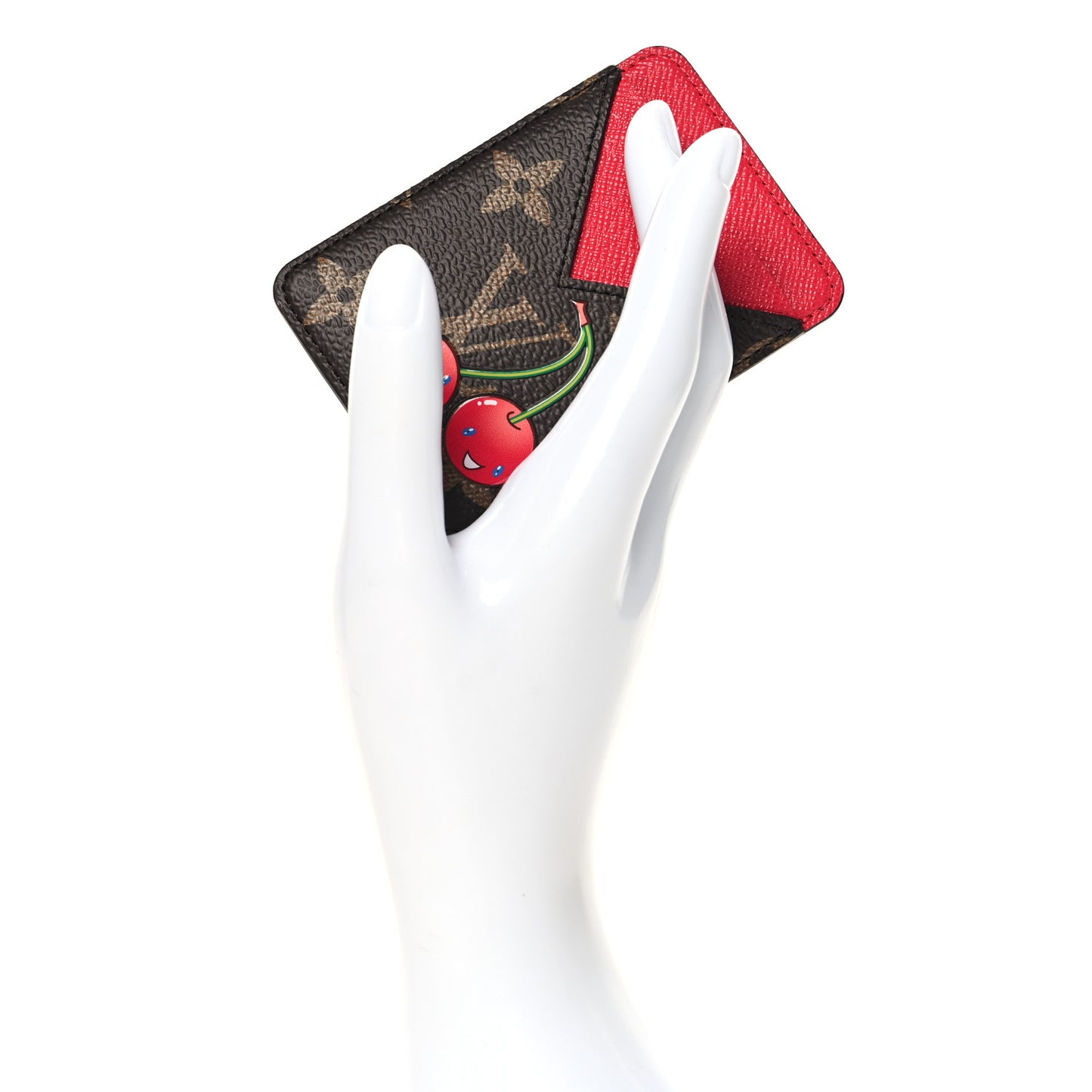 LV X TM Monogram Cerises Porte-Cartes Magnet