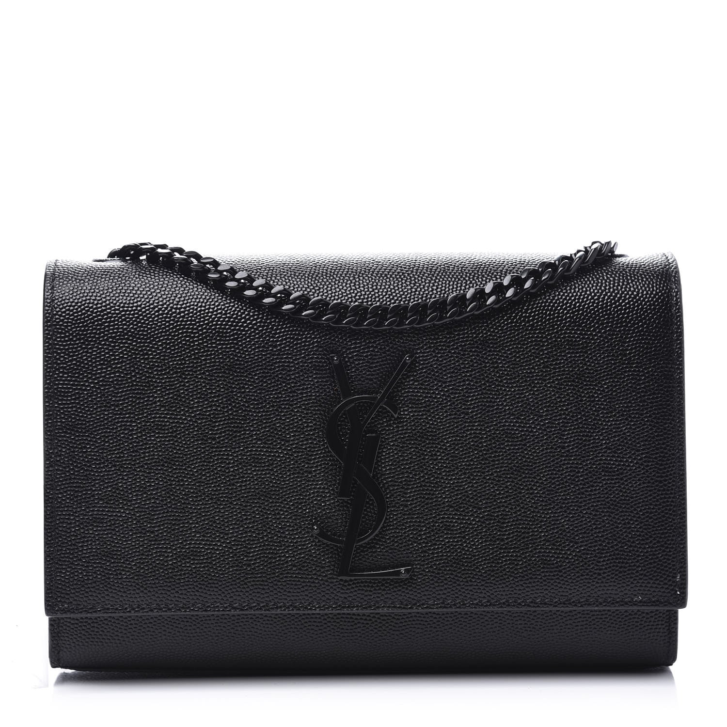 Saint Laurent Grain De Poudre Small Monogram Kate Satchel Black 1 of 10