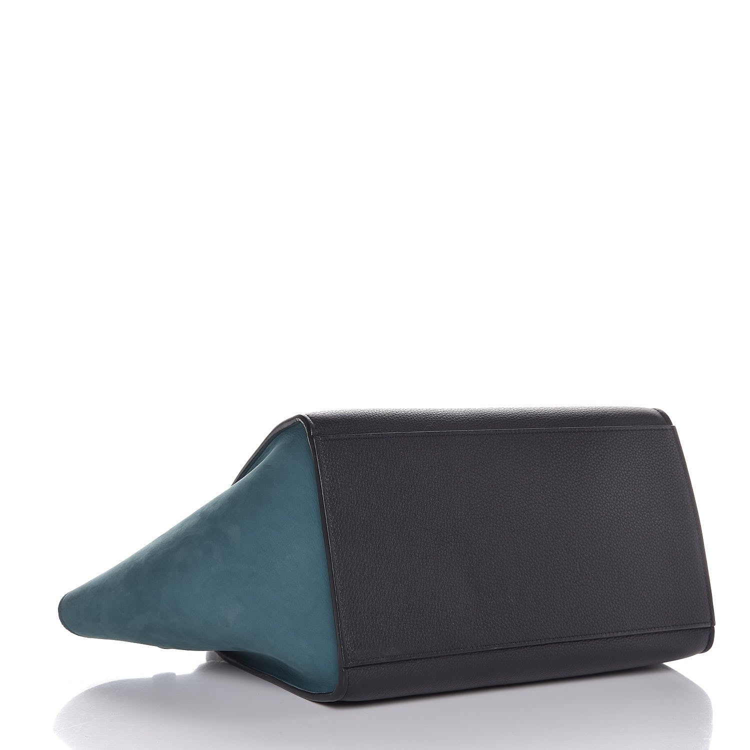Celine Spazzolato Calfskin Nubuck Small Tri-color Trapeze Blue 5 of 7