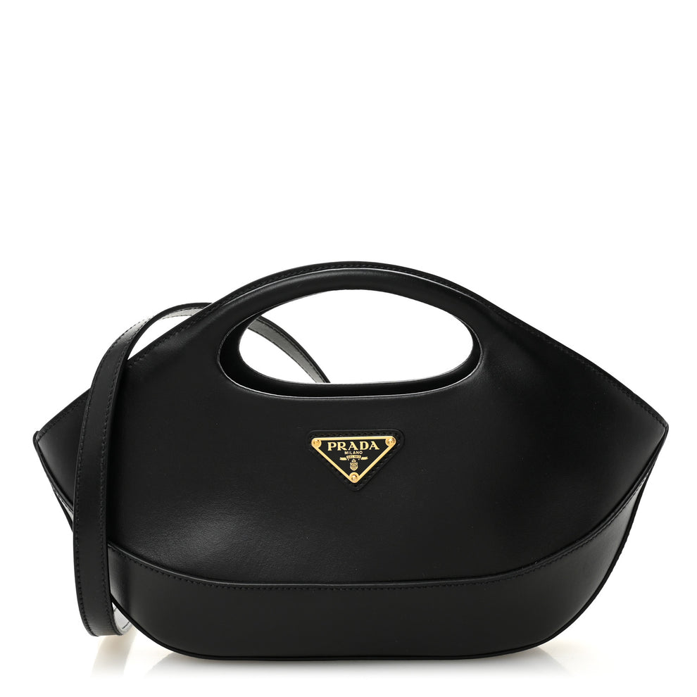 Prada City Calfskin Medium Metal Triangle Logo Bag Black 1788450 ...