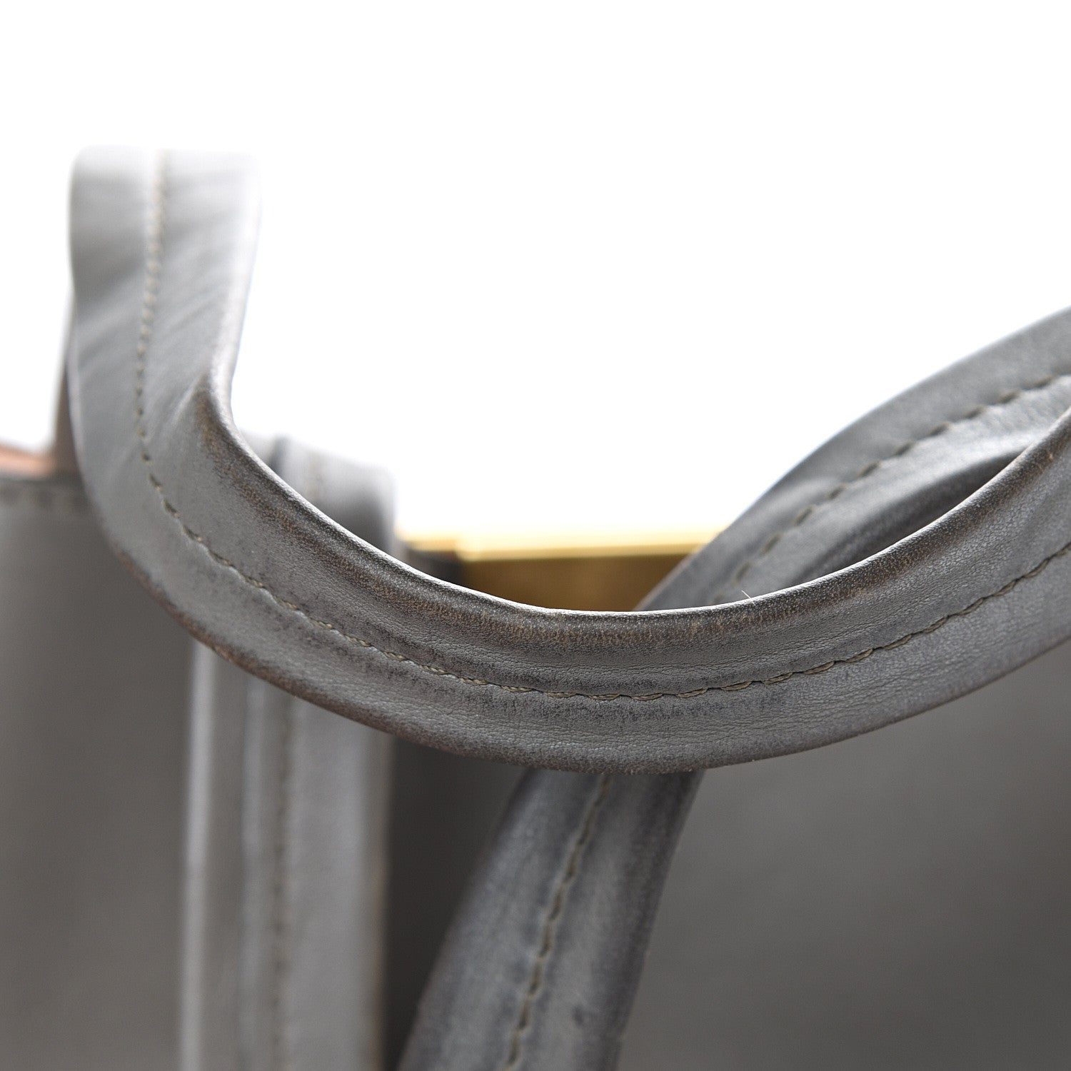 Celine Calfskin Clasp Vertical Cabas Grey 14 of 15