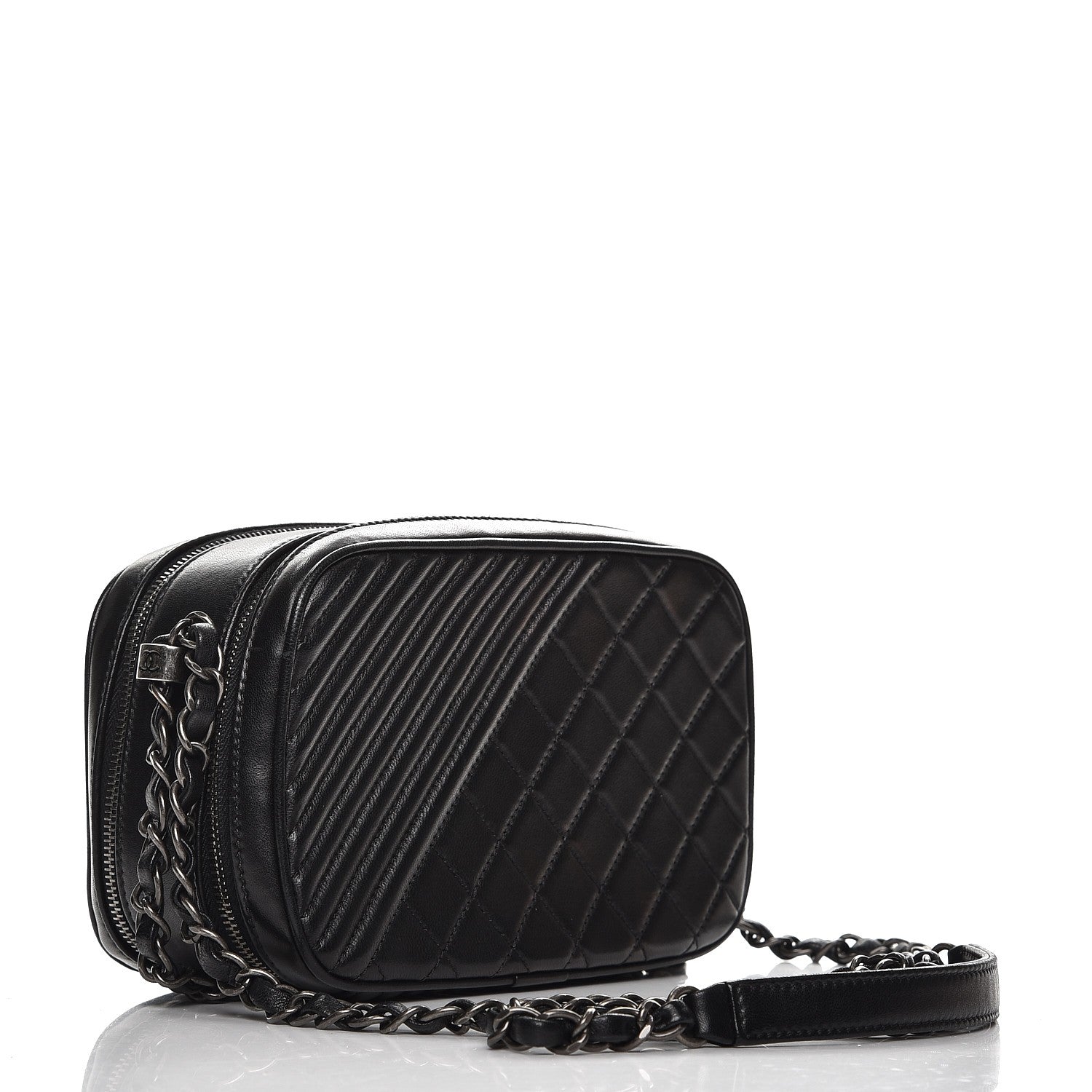 Chanel Lambskin Small Coco Boy Camera Case Black 3 of 8