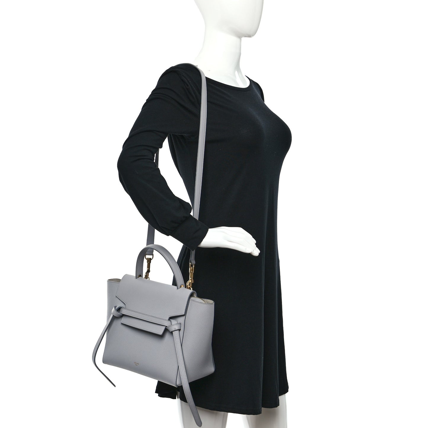 Grained Calfskin Micro Belt Bag Cloud