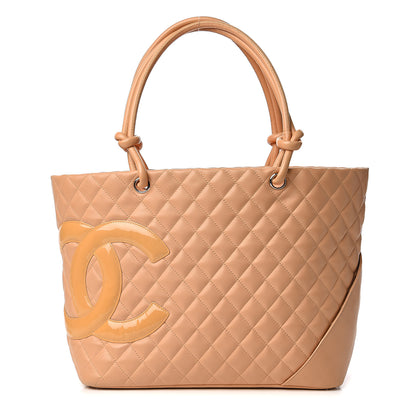 Chanel Calfskin Quilted Large Cambon Tote Beige 1 of 12