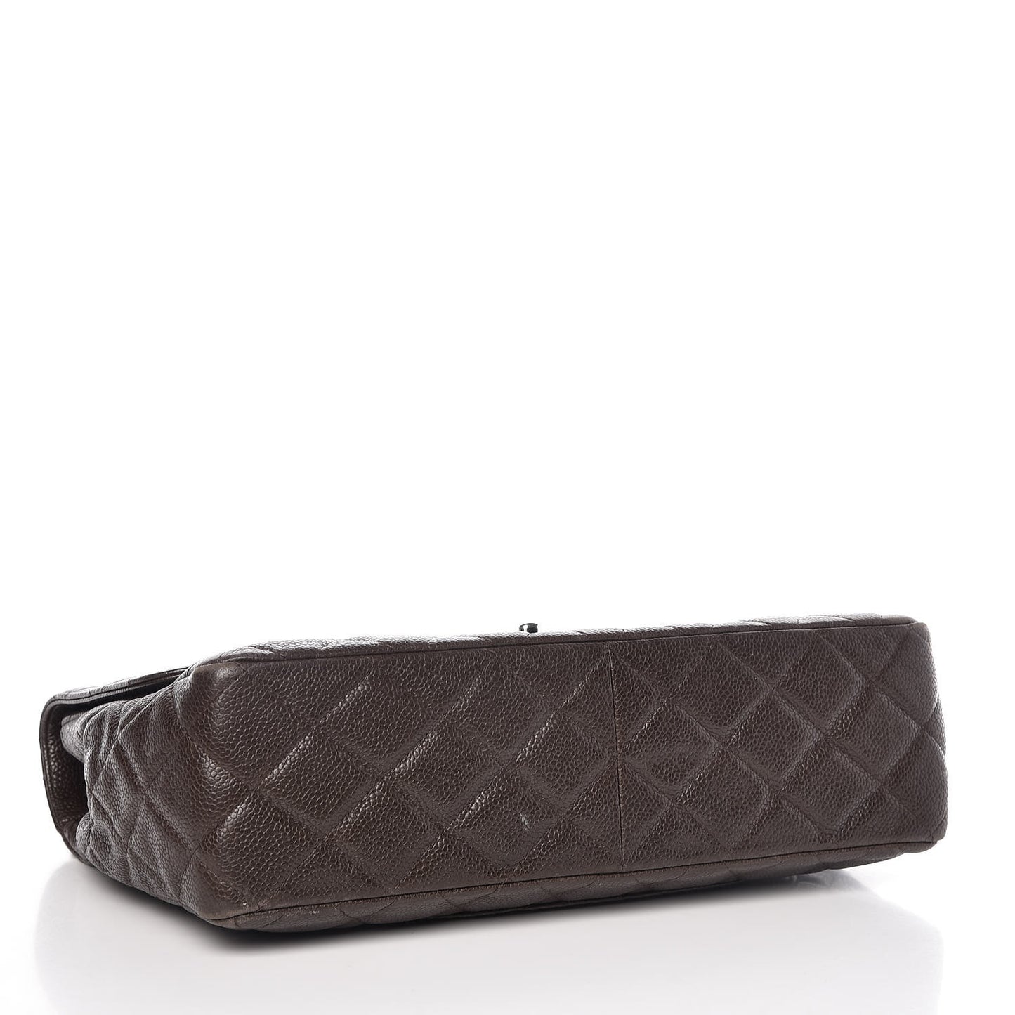 Caviar Quilted Jumbo Single Flap Brown