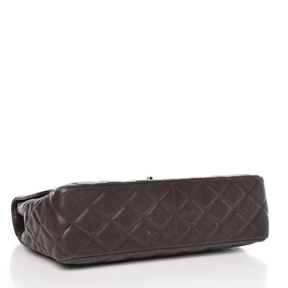 Chanel Caviar Quilted Jumbo Single Flap Brown 5 of 14