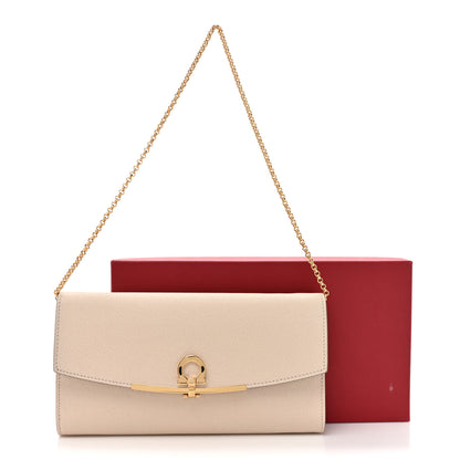 Salvatore Ferragamo Hammered Calfskin Mini Gancini Icona Bag Beige 12 of 12