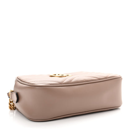 Gucci Calfskin Matelasse Small GG Marmont Chain Shoulder Bag Porcelain Rose 4 of 11