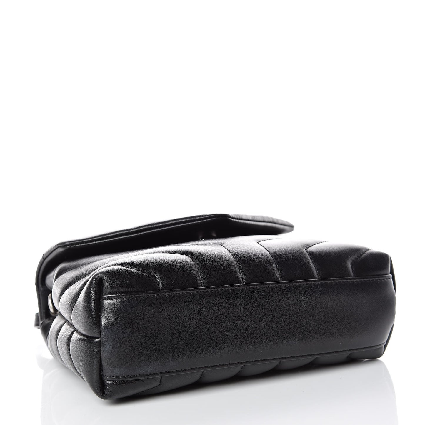 Calfskin Y Quilted Monogram Toy Loulou Crossbody Bag Black