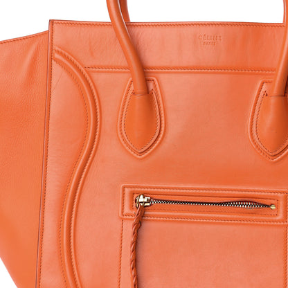 Celine Supple Calfskin Medium Phantom Luggage Orange 14 of 24