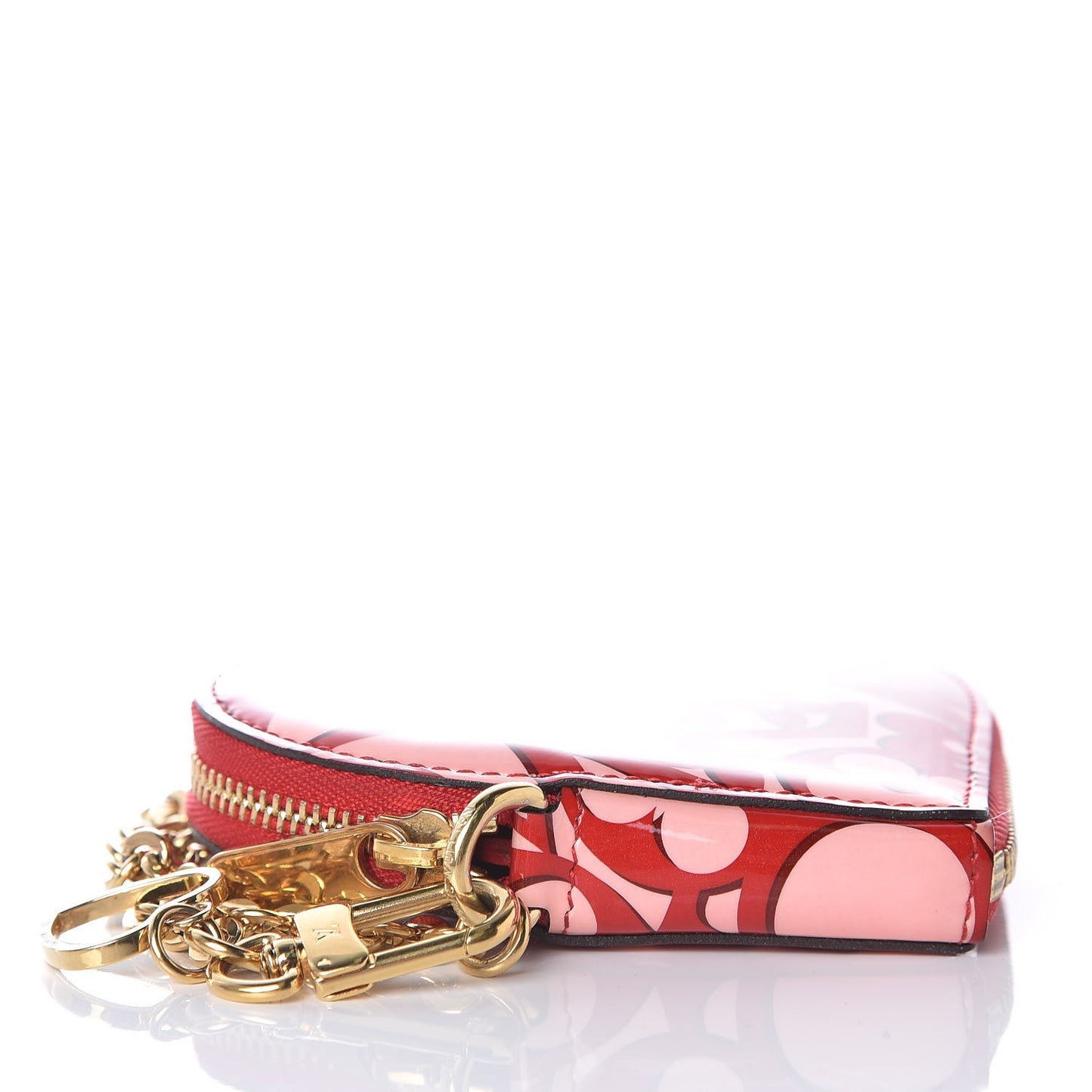 Patent Sweet Monogram Coeur Heart Coin Purse Pomme D'Amour