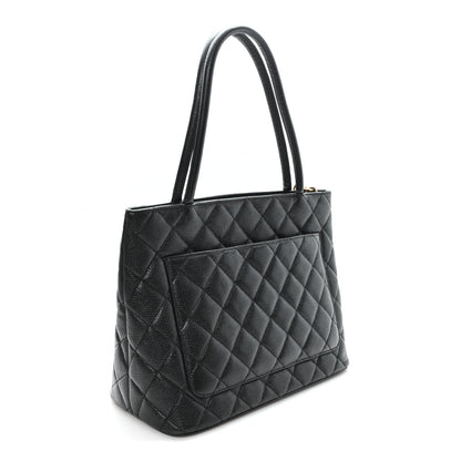 Chanel Caviar Quilted Medallion Tote Black 3 of 10