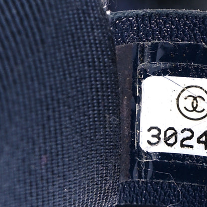 Chanel Tweed Quilted Large Chanel 19 Flap Navy Blue 7 of 9