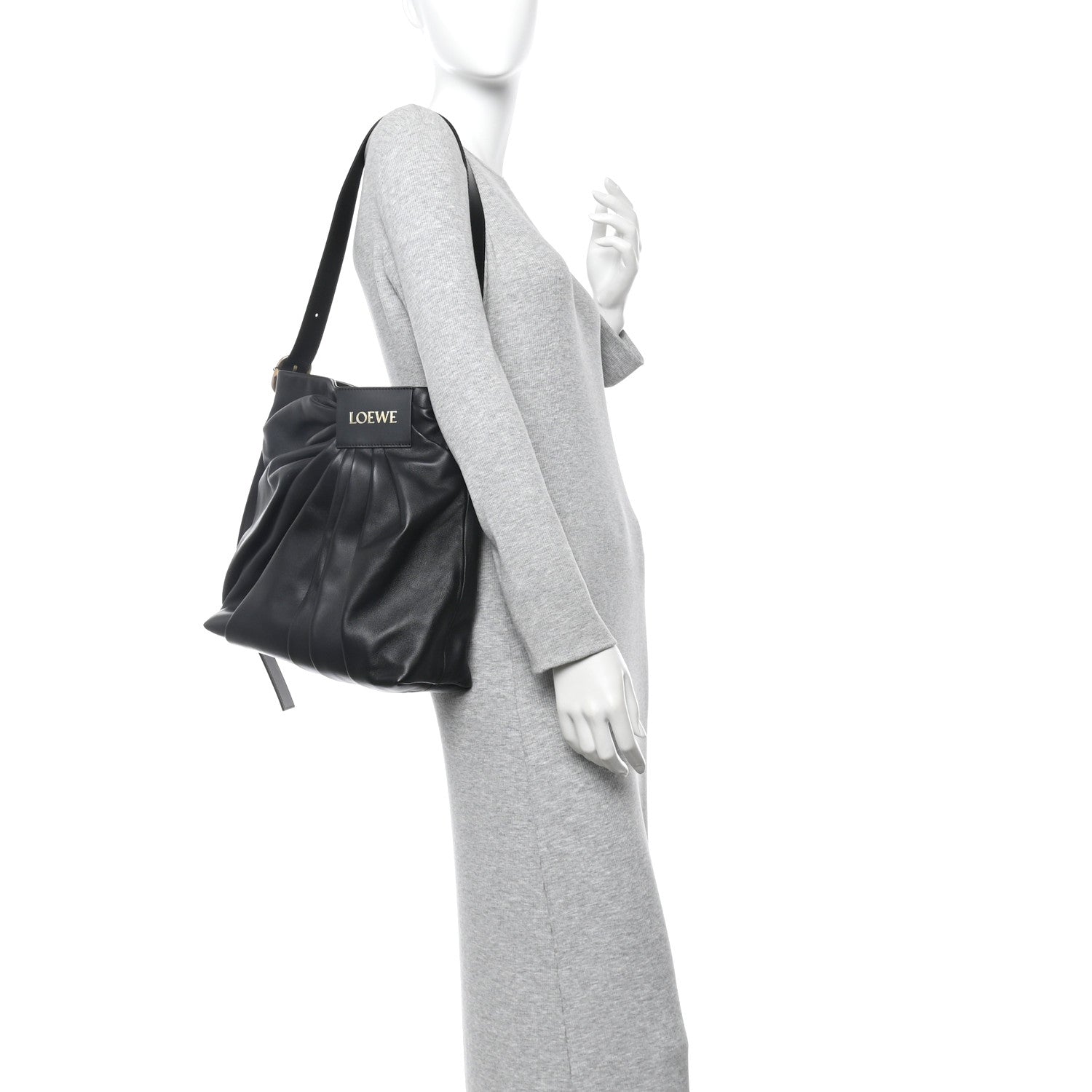 Loewe Mellow Nappa Draped Tote Black 2 of 10