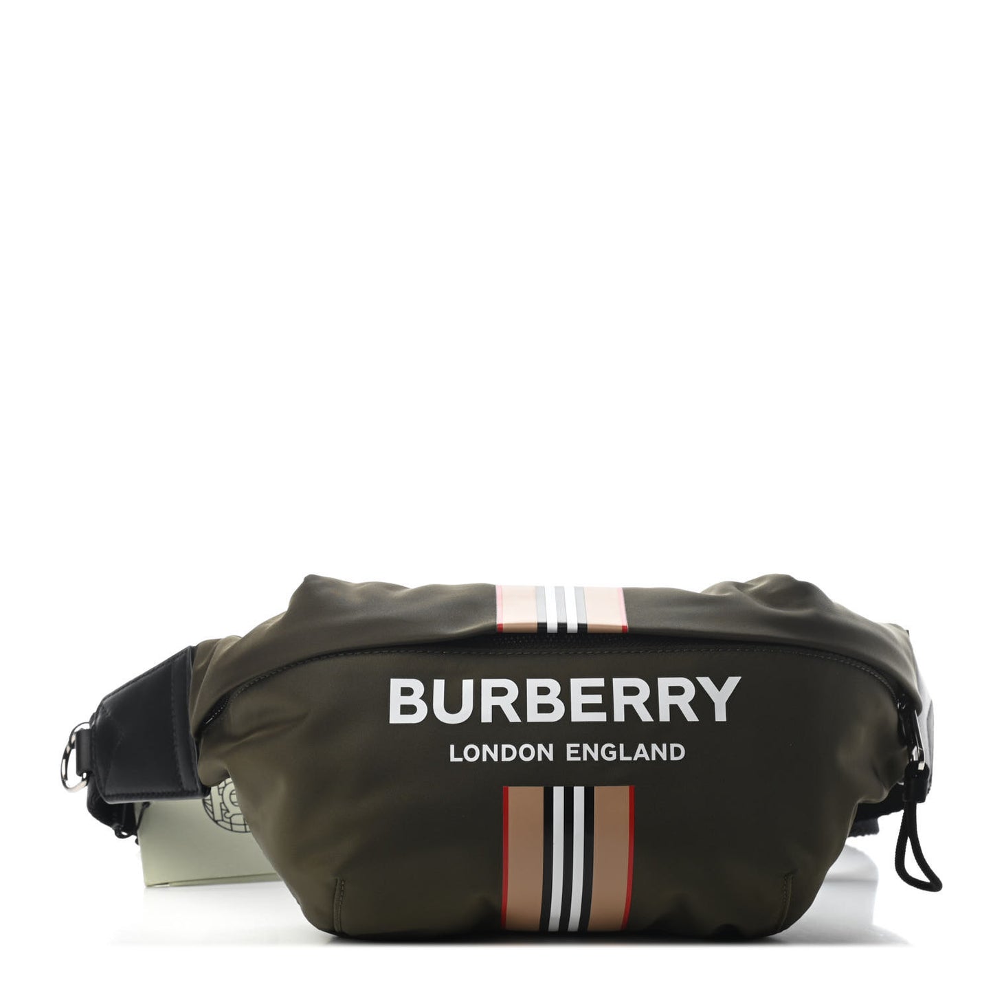 Nylon Icon Stripe Medium Sonny Bum Bag Dark Olive Green