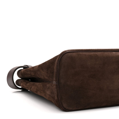 Prada Scamosciato Large Buckle Bag With Belt Ebano 8 of 10