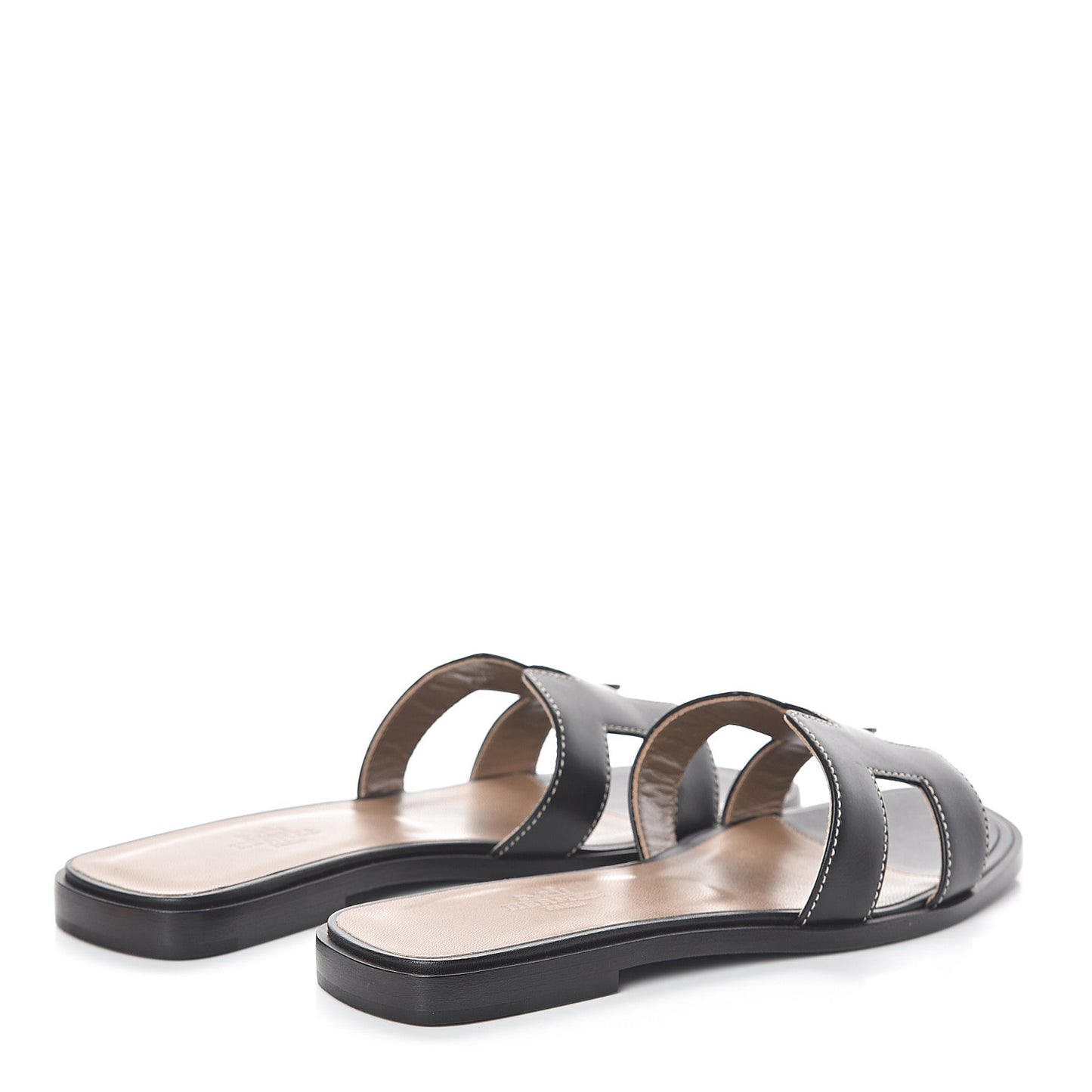 Box Calfskin Oran Sandals 35.5 Black