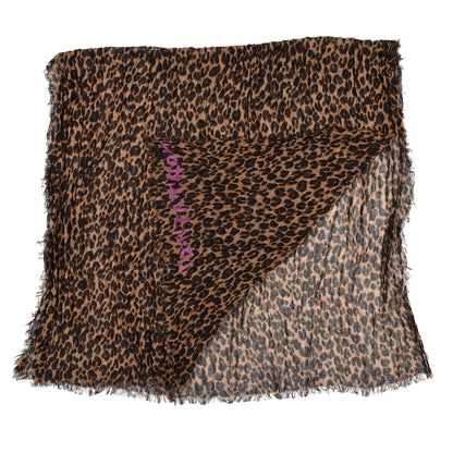 Louis Vuitton Cashmere Silk Leopard Etole Stole Marron 2 of 5