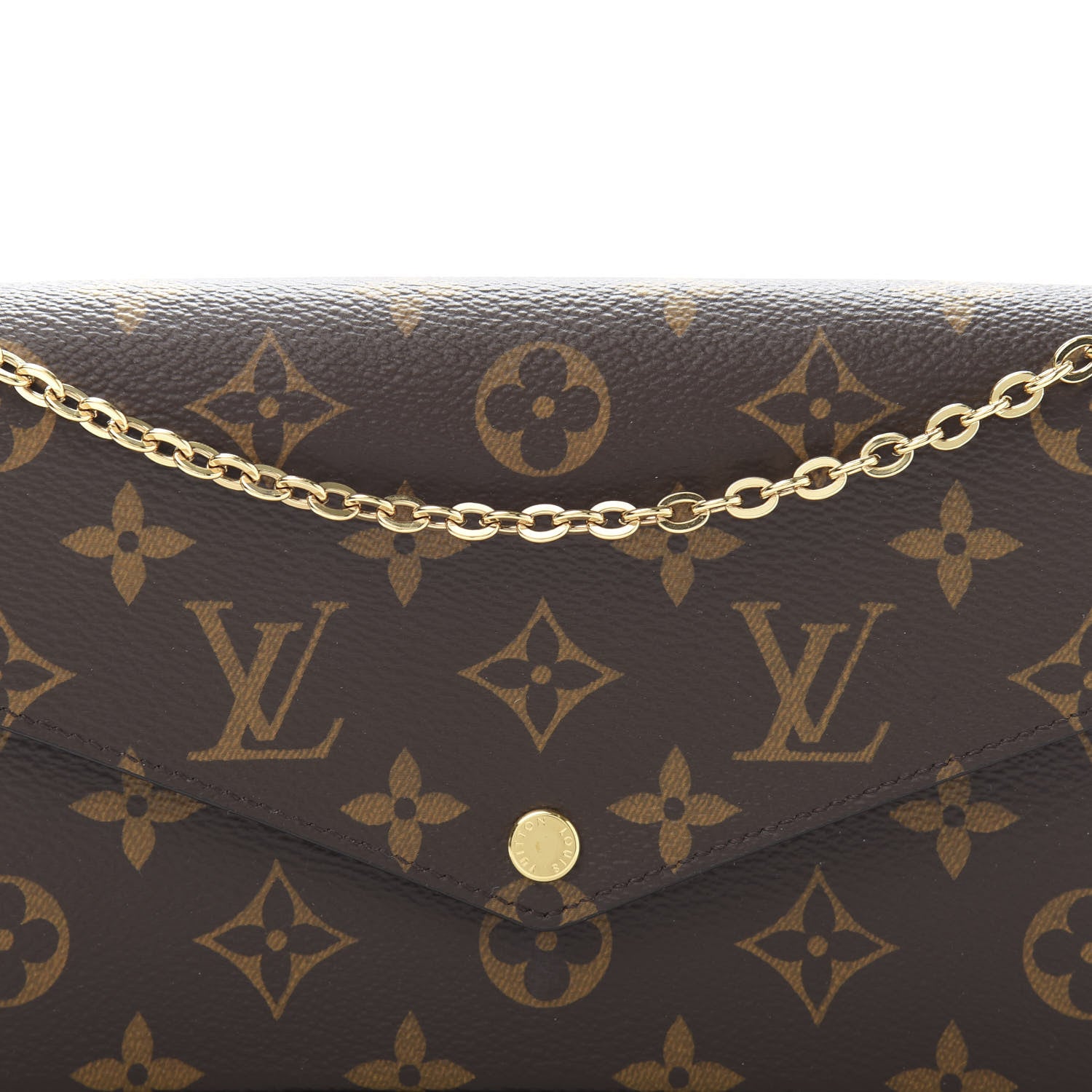 Louis Vuitton Monogram Pochette Felicie Chain Wallet Fuchsia 12 of 13