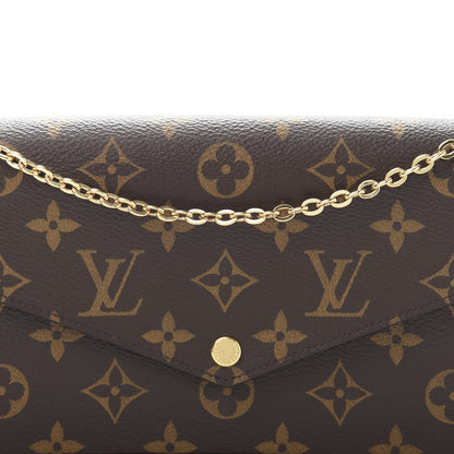 Louis Vuitton Monogram Pochette Felicie Chain Wallet Fuchsia 12 of 13