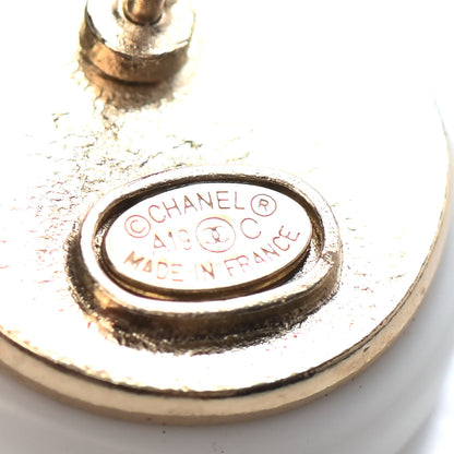 Chanel Resin Crystal La Pausa Stud Earrings White 4 of 4