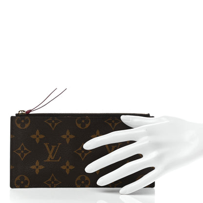 Louis Vuitton Monogram Felicie Chain Wallet Zippered Insert Fuchsia 2 of 7