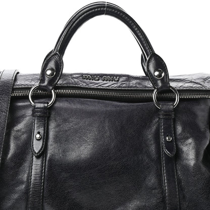 Miu Miu Vitello Lux Medium Bow Bag Bluette 7 of 9