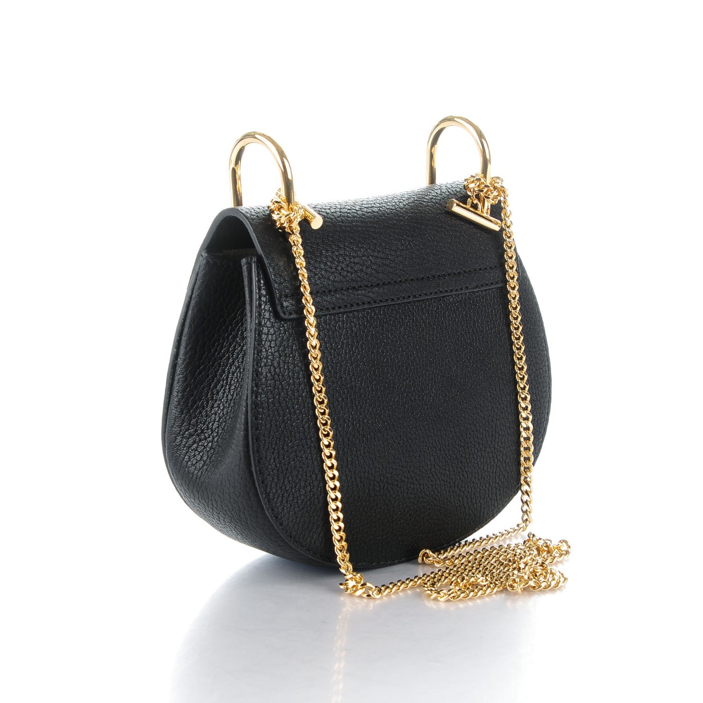 Grained Lambskin Mini Drew Shoulder Bag Black