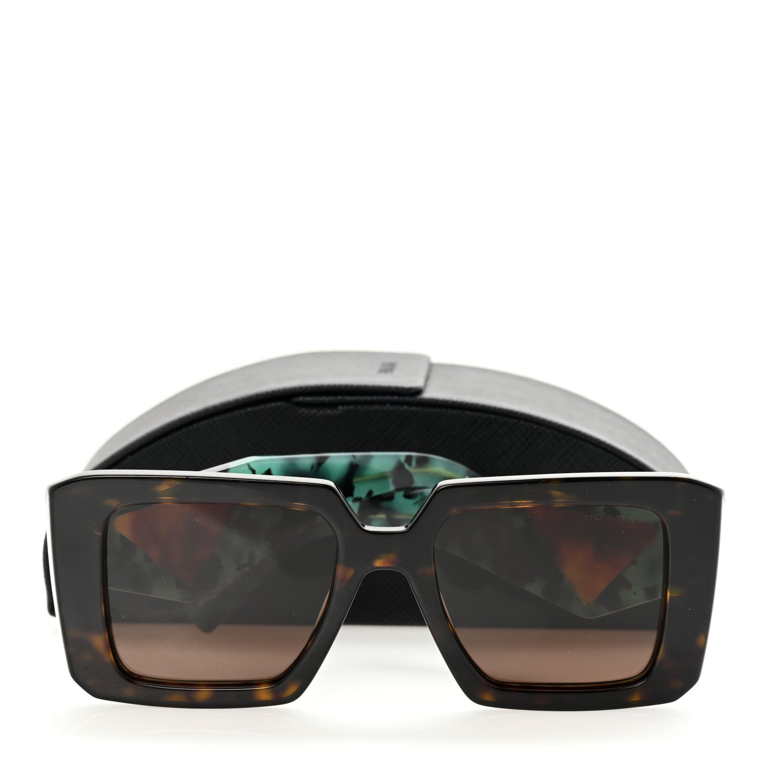 Prada Acetate Symbole Sunglasses SPR 23Y Red Tortoise 7 of 9