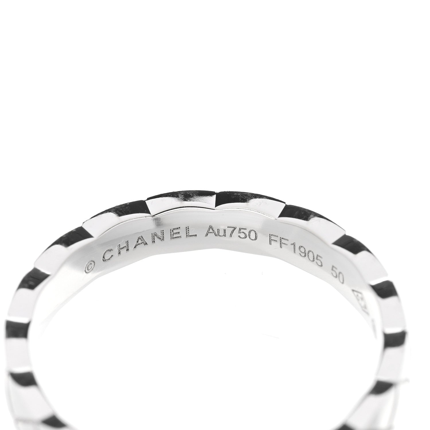 Chanel 18K White Gold Mini Coco Crush Ring 50 5.25 4 of 5