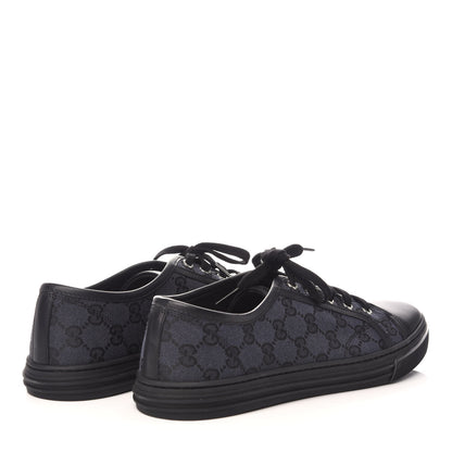 Gucci GG Monogram Calfskin Womens Low Top Sneakers 41 Piombo Black 4 of 7