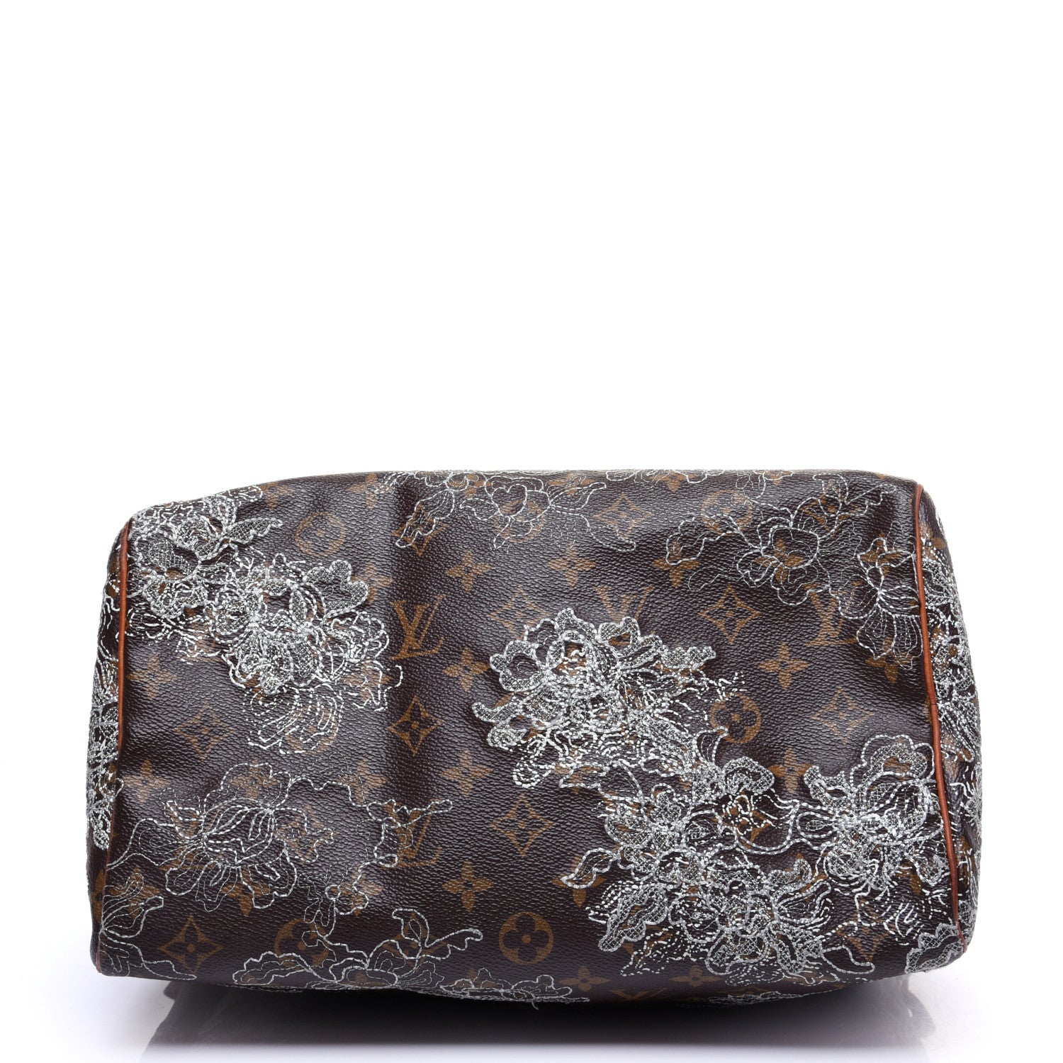 Louis Vuitton Monogram Dentelle Speedy 30 Silver 9 of 17