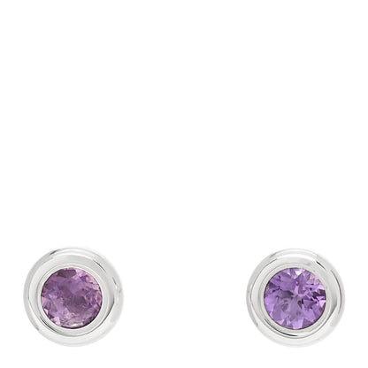 Tiffany Sterling Silver Amethyst Color By The Yard Earrings 1 of 5