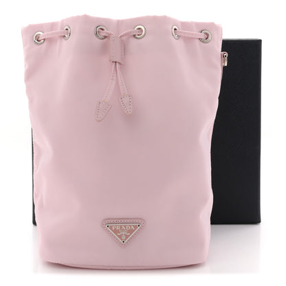 Prada Nylon Vela Drawstring Wristlet Pouch Alabastro 9 of 9