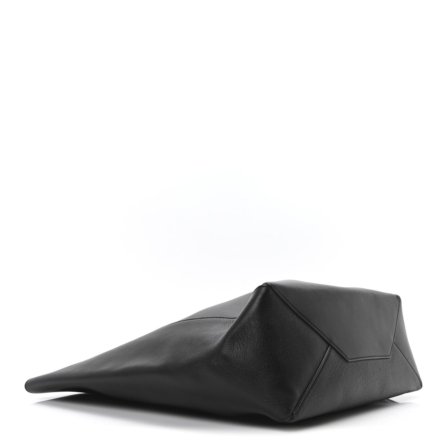 Calfskin Clasp Horizontal Cabas Black