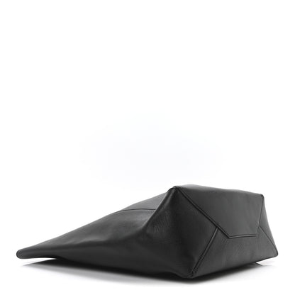 Celine Calfskin Clasp Horizontal Cabas Black 4 of 10