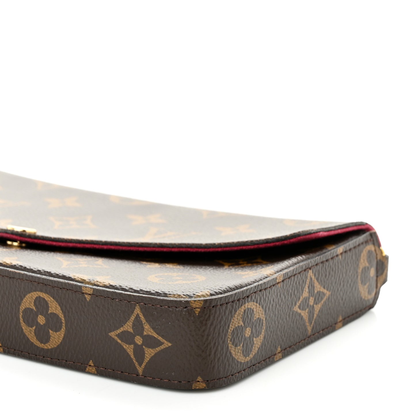Monogram Pochette Felicie Chain Wallet Fuchsia