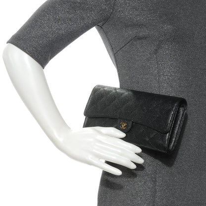 Chanel Caviar Quilted Travel Wallet Black 2 of 9