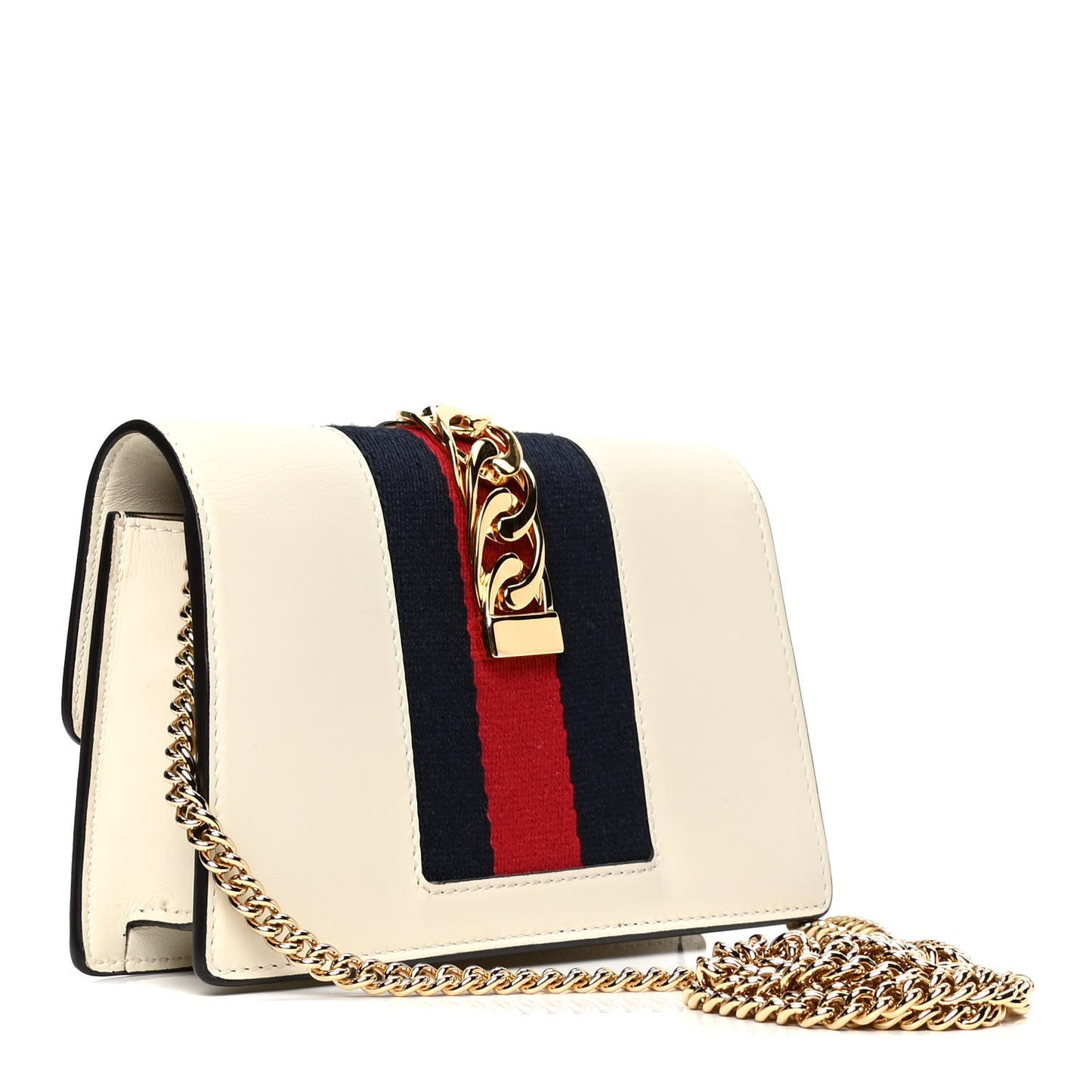 Calfskin Super Mini Sylvie Chain Shoulder Bag White