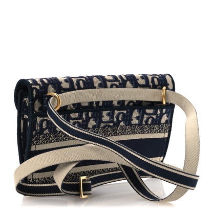 Christian Dior Oblique Slim Saddle Pouch Blue 3 of 15